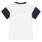 تيشيرت بالشعار باللون الابيض والاحمر للاولاد, 1, hi-res