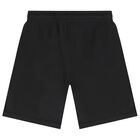 Boys Black Logo Shorts, 1, hi-res