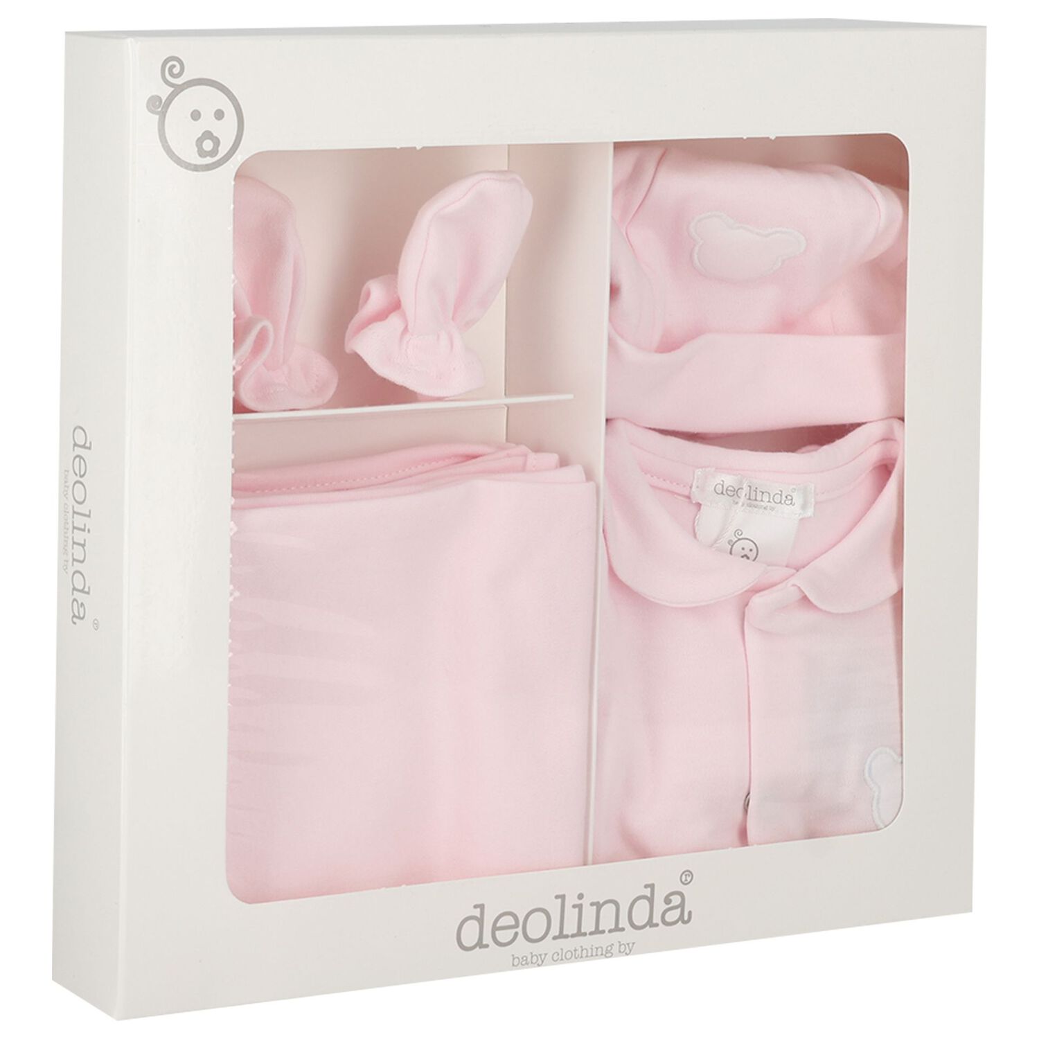 Baby Girls Pink Teddy Bear Babygrow Gift Set, 3, hi-res