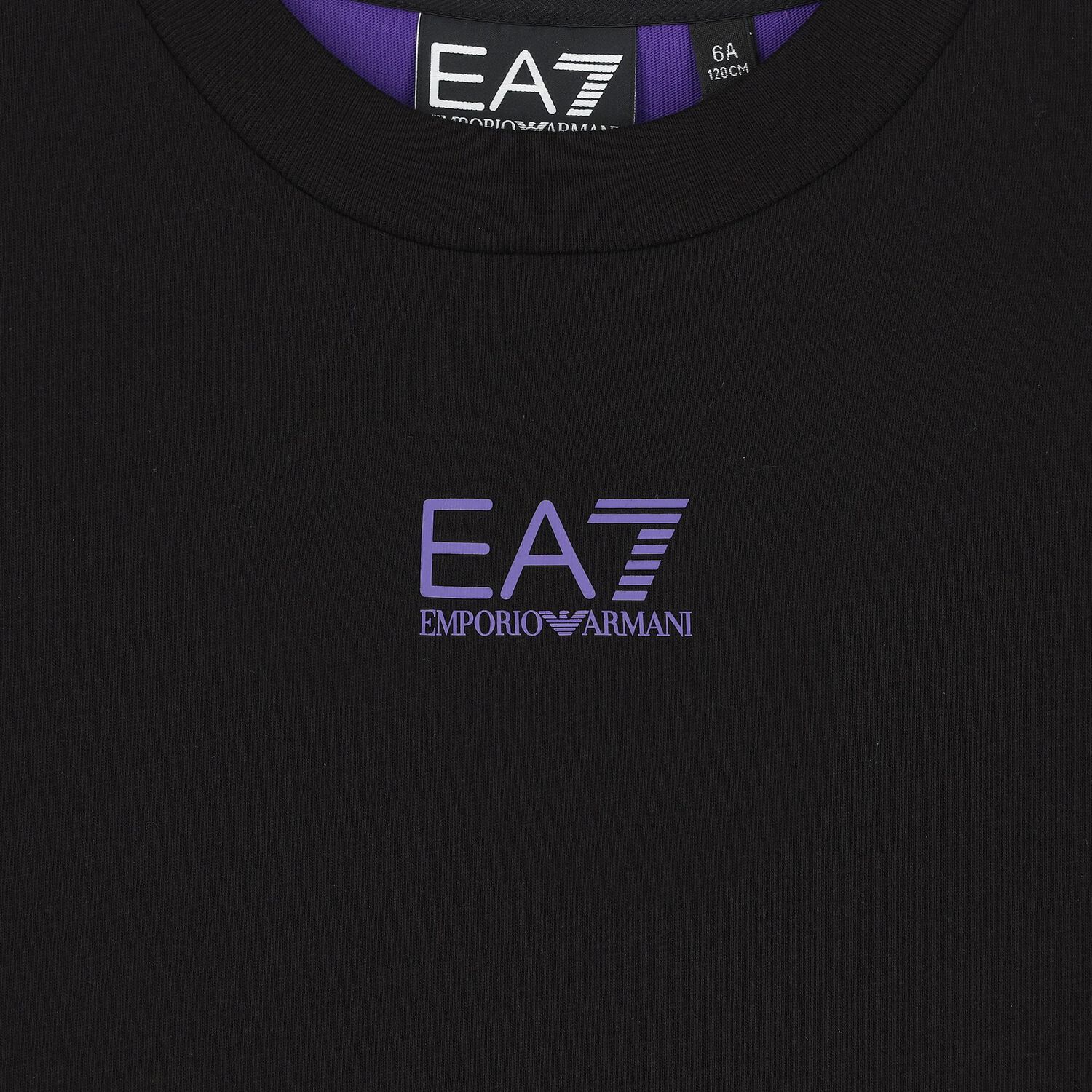 Boys Black & Purple Cotton Logo T-Shirt, 2, hi-res