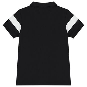 Boys Black Logo Polo Shirt