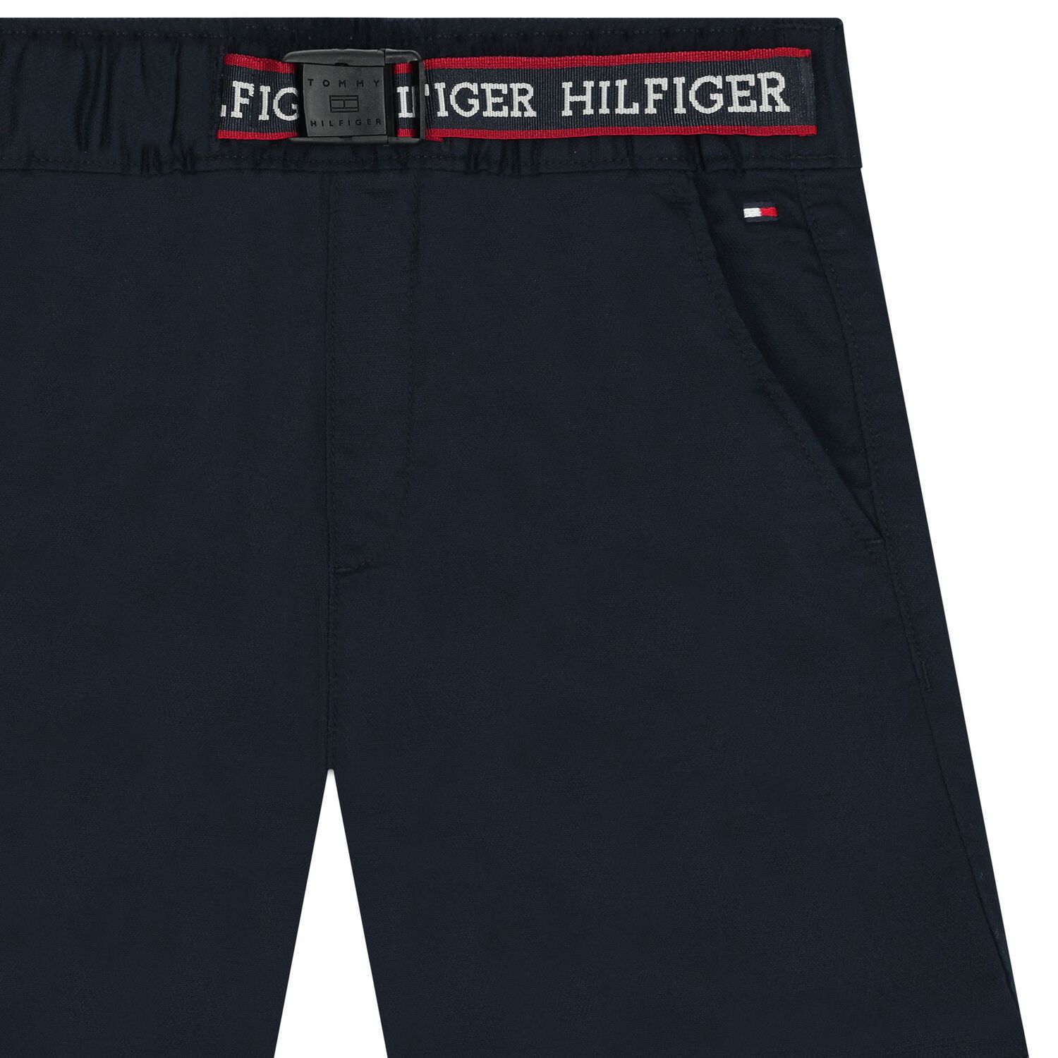 Boys Navy Blue Logo Shorts, 1, hi-res