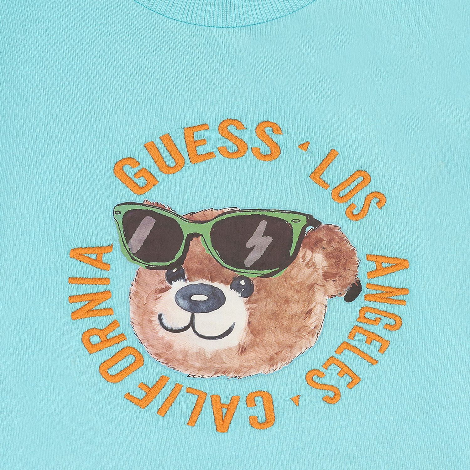 طقم شورت بالشعار باللون الازرق دب تيدي للأطفال الرضع, 1, hi-res