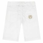 Boys White Logo Shorts, 1, hi-res