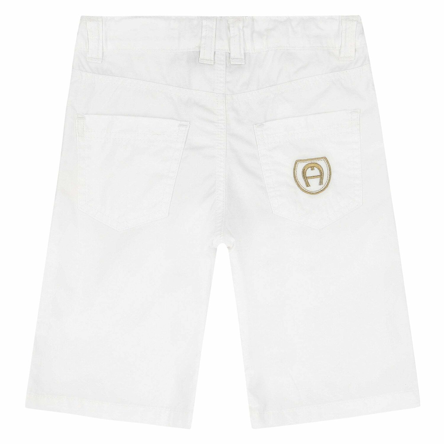 Boys White Logo Shorts, 1, hi-res