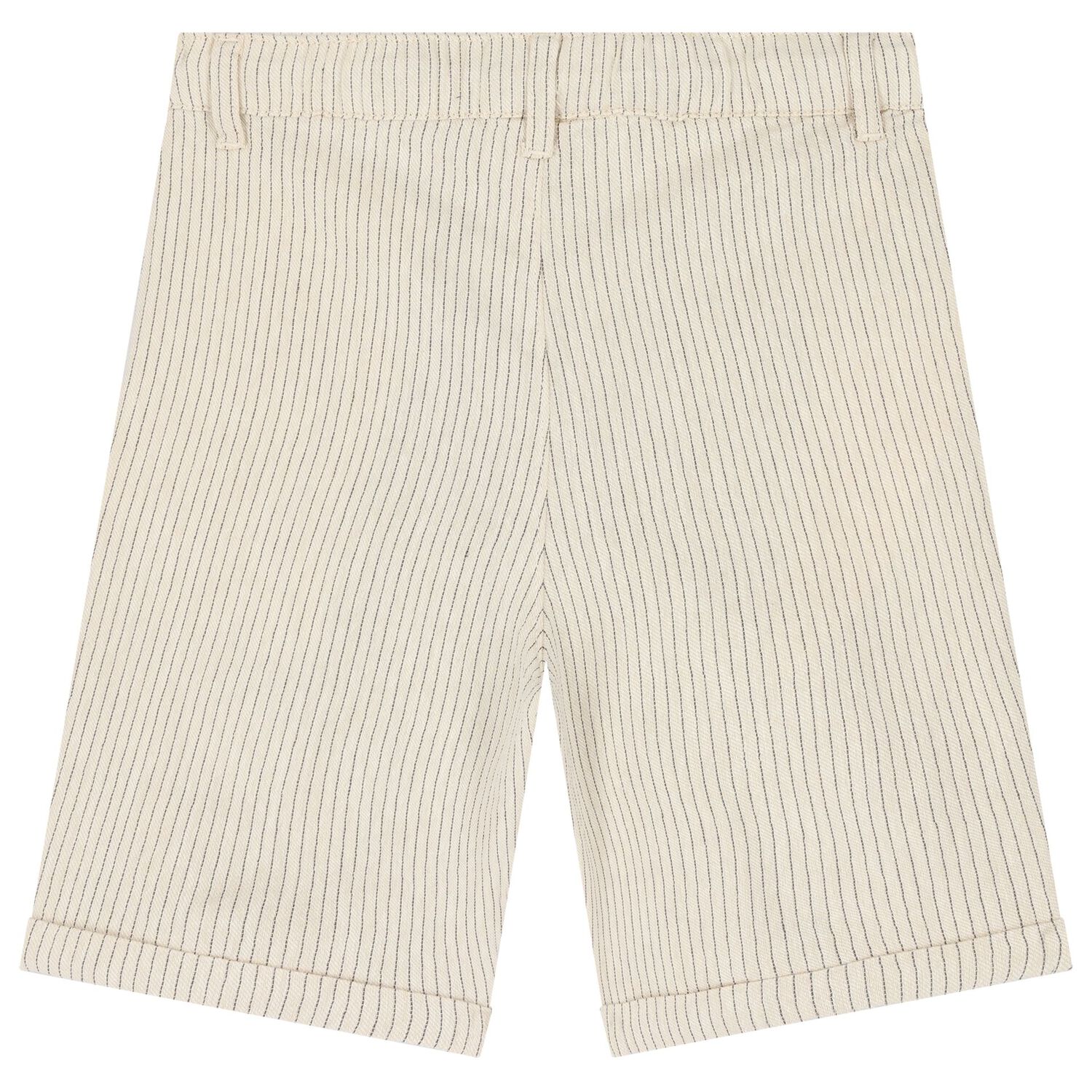 Boys White & Beige Shorts Set, 1, hi-res image number null