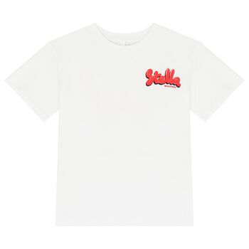 Girls White Logo T-Shirt