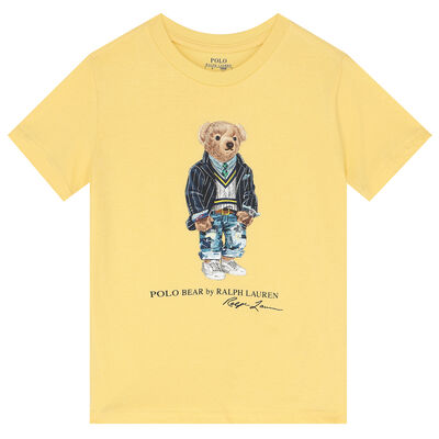 Boys Yellow Bear Logo T-Shirt