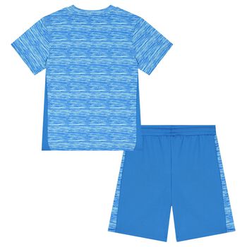 Boys Blue Logo Shorts Set