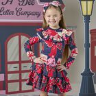 فستان بنات باللون الكحلى و الأحمر, 1, hi-res