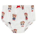 طقم فستان بطبعة تيدى باللون الابيض, 1, hi-res