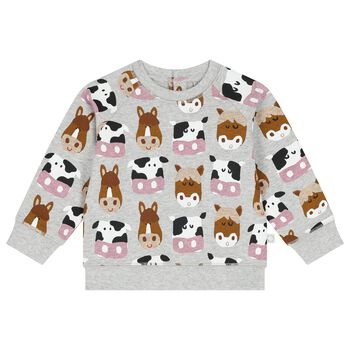 Younger Boys Grey Animals Sweatshirt