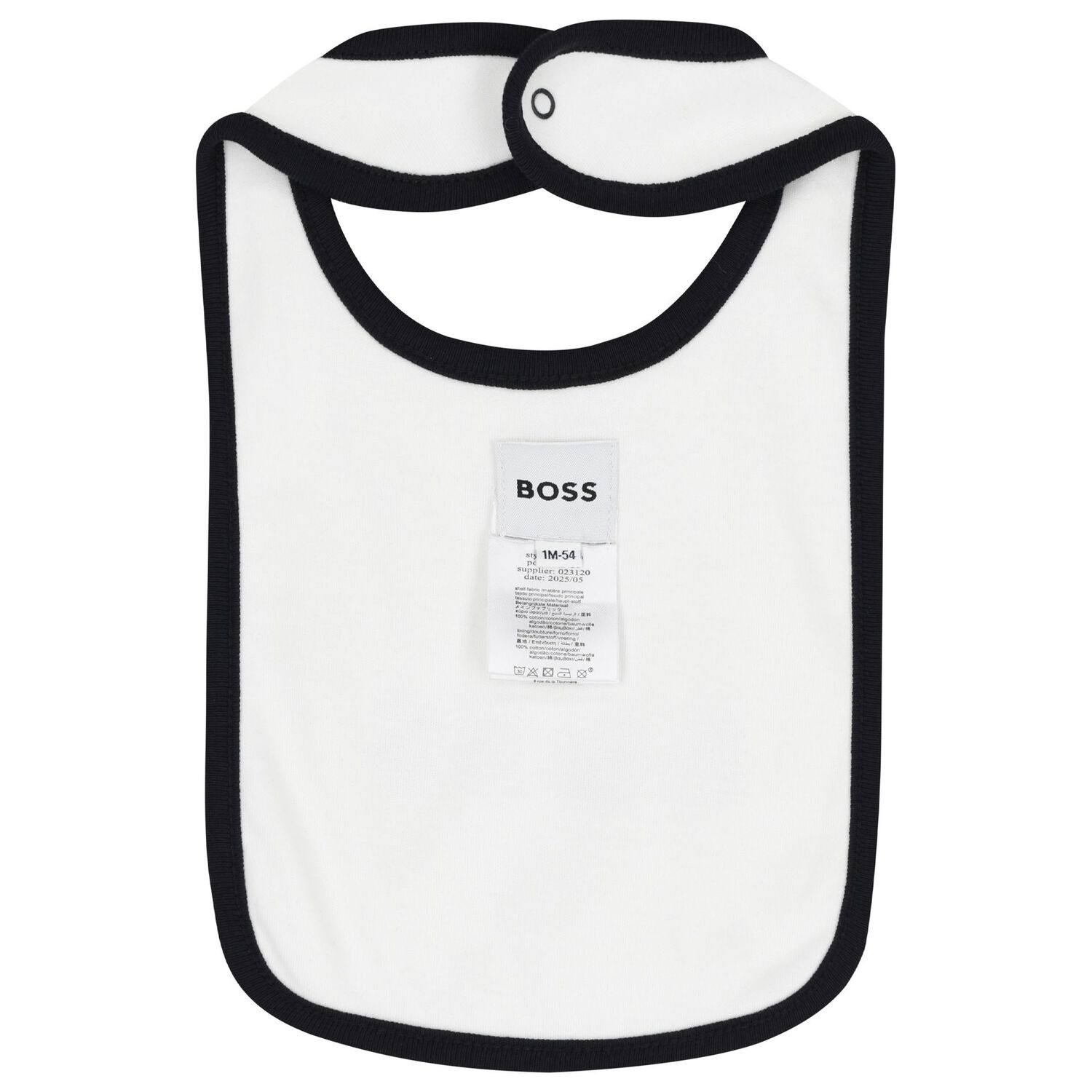 طقم بودى سوت للاولاد باللون الابيض والاسود , 1, hi-res