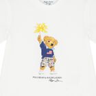 Baby Boys White Polo Bear T-Shirt, 2, hi-res