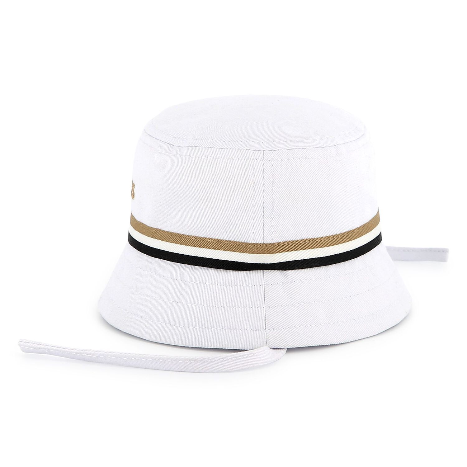 Baby Boys White Logo Hat, 1, hi-res
