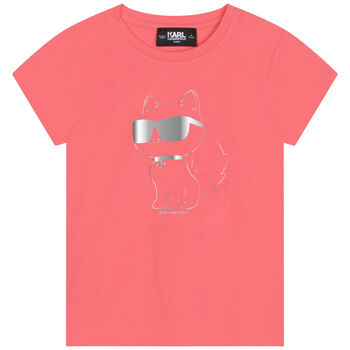 Girls Pink Choupette Logo T-Shirt