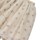 Girls White & Gold Tulle Skirt Set, 2, hi-res