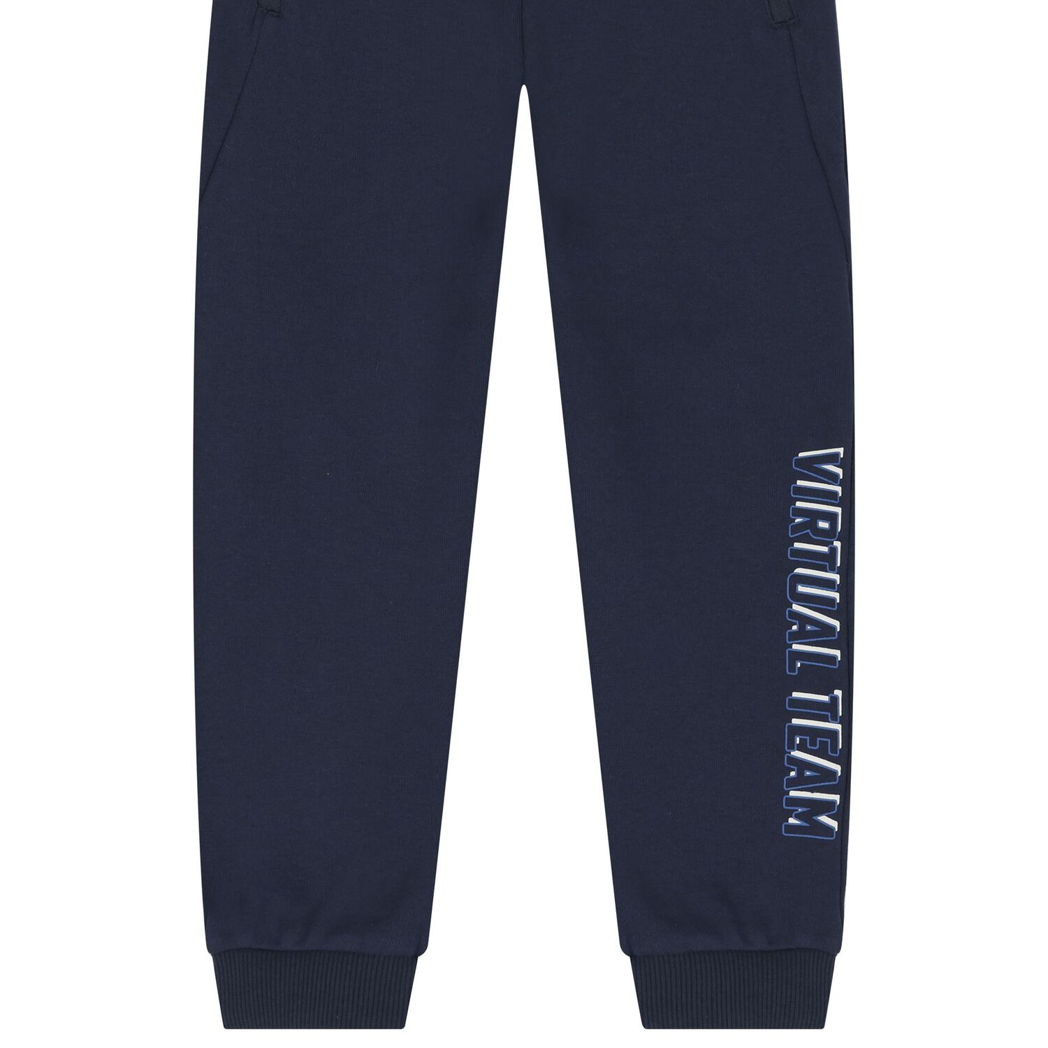 Boys Navy Blue Joggers, 1, hi-res