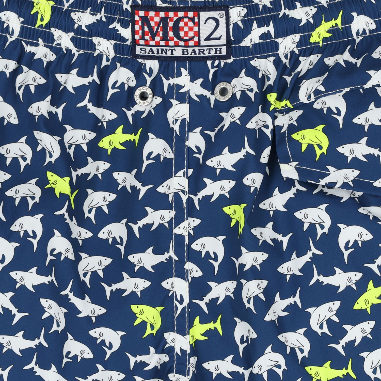 شورت سباحة بنقشة اسماك القرش باللون الكحلي للأولاد, 1, hi-res