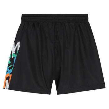 Boys Black Logo Shorts
