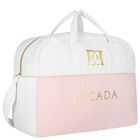 شنطة مواليد بالشعار باللون الأبيض والوردي للأطفال , 2, hi-res