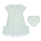 Baby Girls Aqua Tulle Dress Set, 1, hi-res