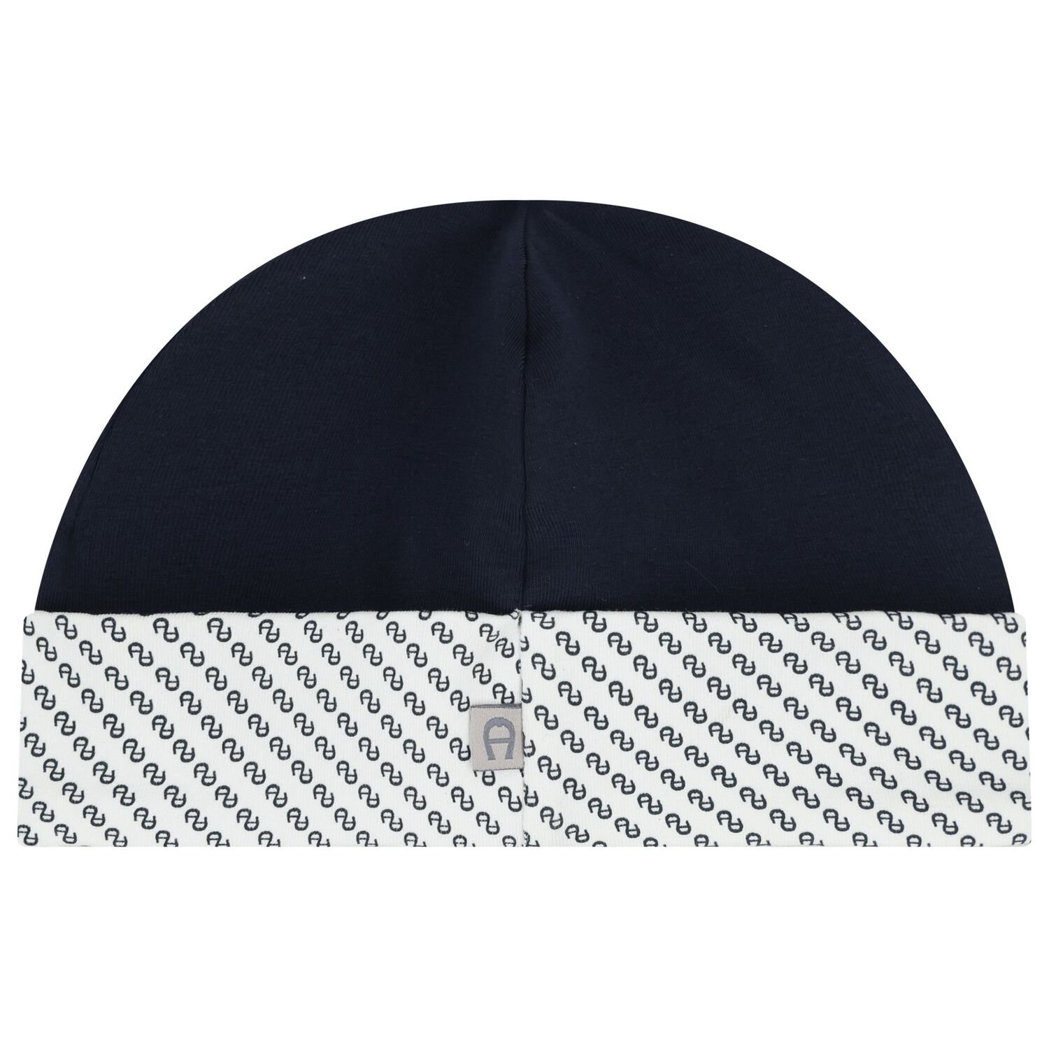 Baby Boys Blue & White Logo Hat, 2, hi-res