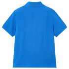 Boys Blue Logo Polo Shirt, 3, hi-res