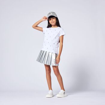 Girls White Logo T-Shirt