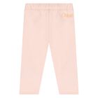 Younger Girls Pink Logo Joggers, 1, hi-res
