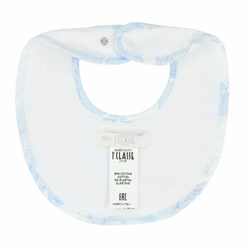 White Geo Map Baby Bib