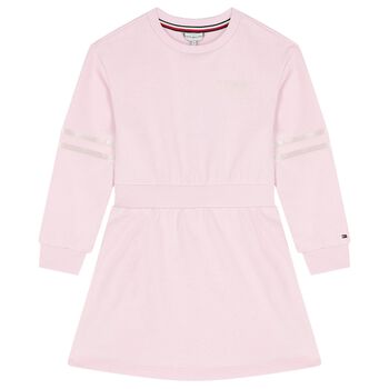 Girls Pink Logo Dress