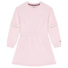 فستان بالشعار باللون الوردي للبنات, 2, hi-res