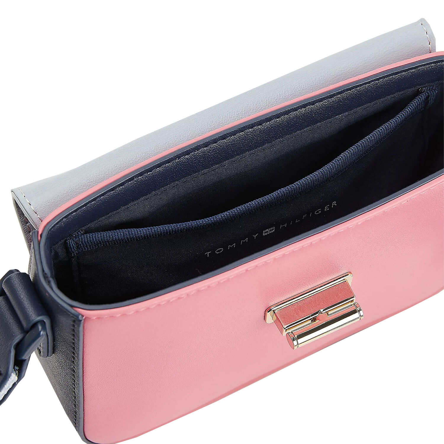 Girls Blue & Pink Logo Handbag, 1, hi-res