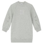 Girls Grey Logo Dress, 1, hi-res