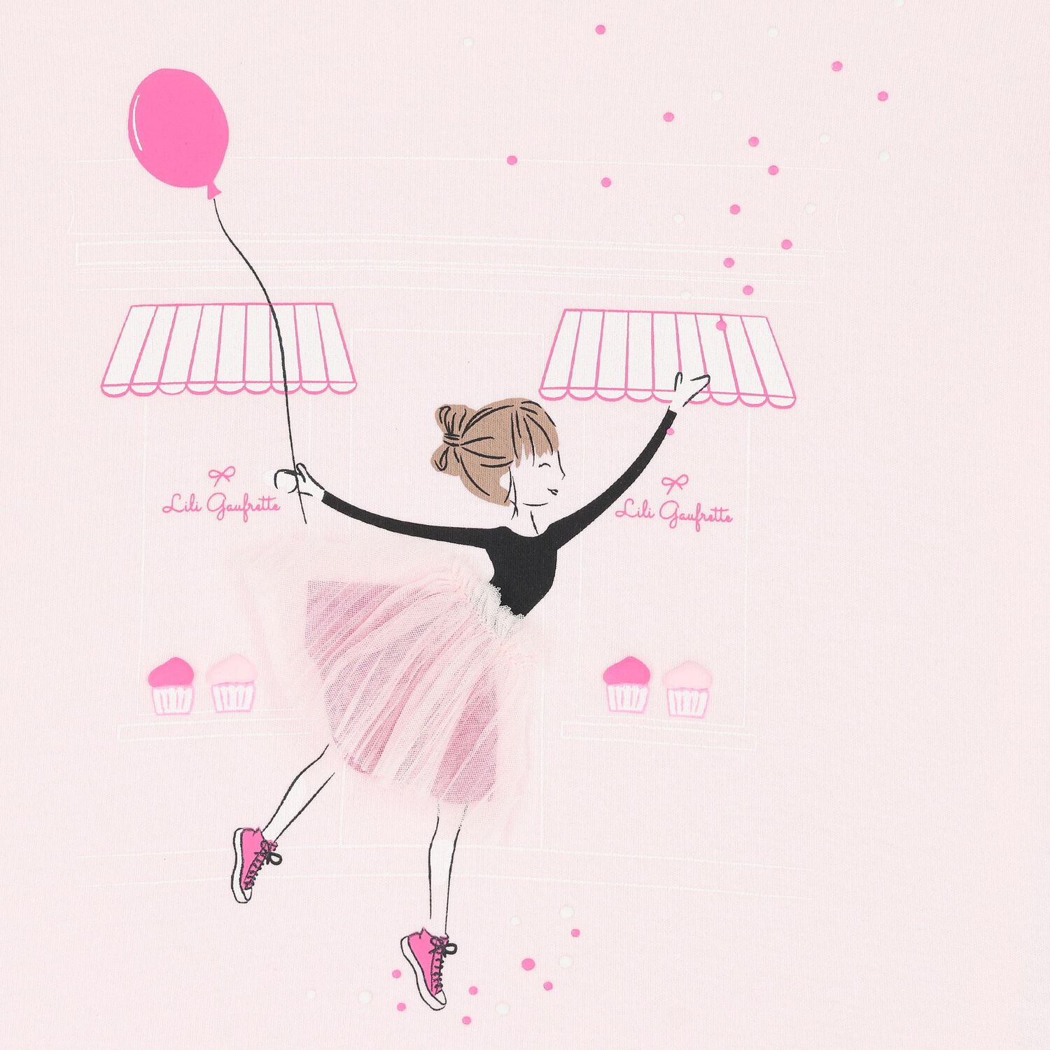 تيشيرت بنات بالشعار بطبعه بالرينا باللون الوردى, 1, hi-res image number null