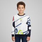 Boys Multi-Coloured Logo Sweatshirt, 2, hi-res