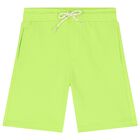 Boys White & Green Pineapple Shorts Set, 1, hi-res