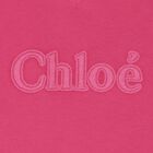 Girls Pink Logo Hooded Dress, 1, hi-res