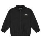 Black Logo Hooded Jacket, 1, hi-res