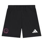 Younger Girls Pink & Black Smiley Logo Shorts Set, 2, hi-res