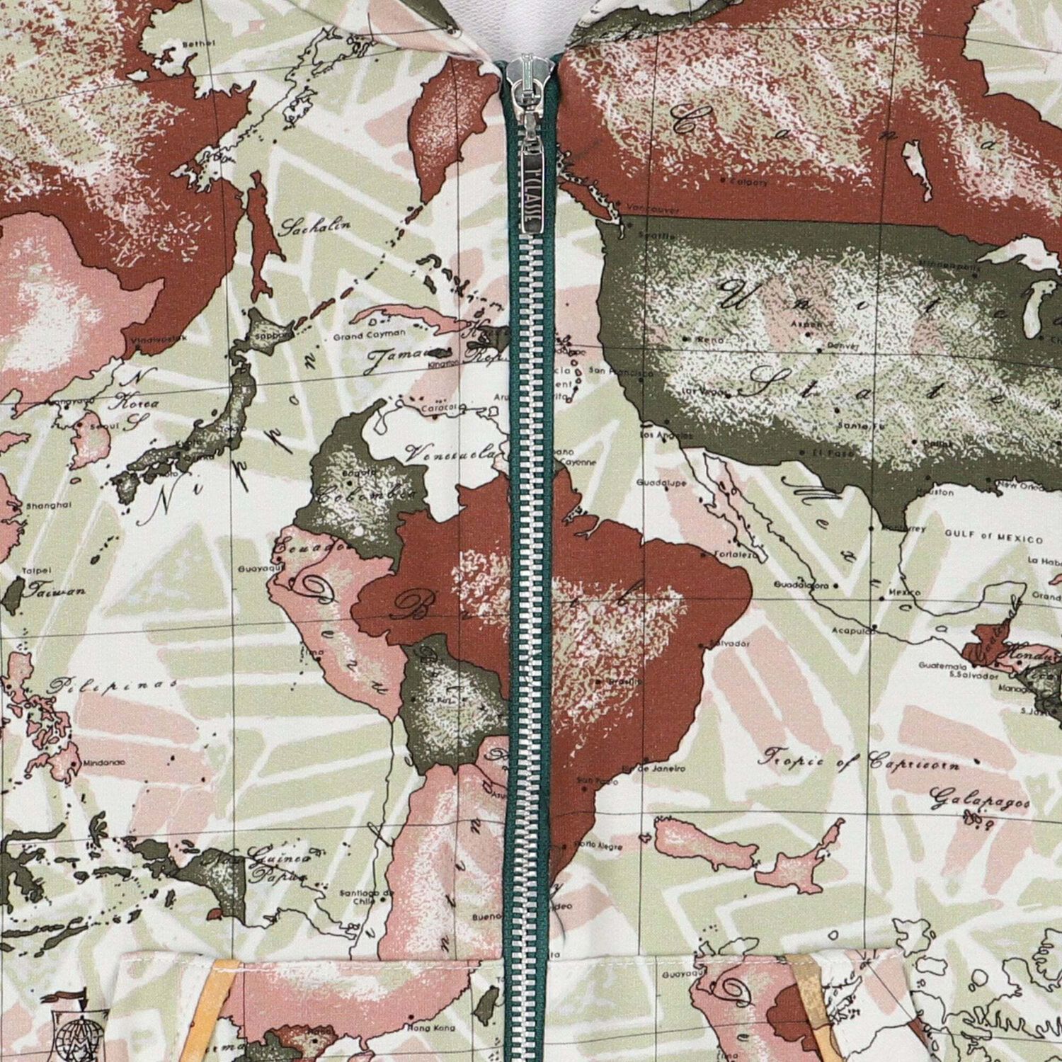 Boys Geo Map Hooded Top, 1, hi-res