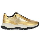 Girls Gold Logo Trainers, 1, hi-res