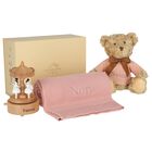 مجموعة هدايا مواليد للبنات بتصميم كاروسيل موسيقي وردي اللون، قابلة للتخصيص, 3, hi-res