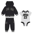 Baby Boys White & Black Jordan Logo Tracksuit Set (3 Piece), 1, hi-res