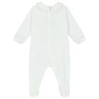 White Teddy Logo Babygrow, 2, hi-res