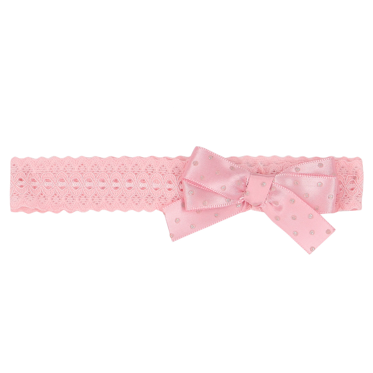 طقم حذاء قبل المشي بفيونكة باللون وردي للبنات, 1, hi-res