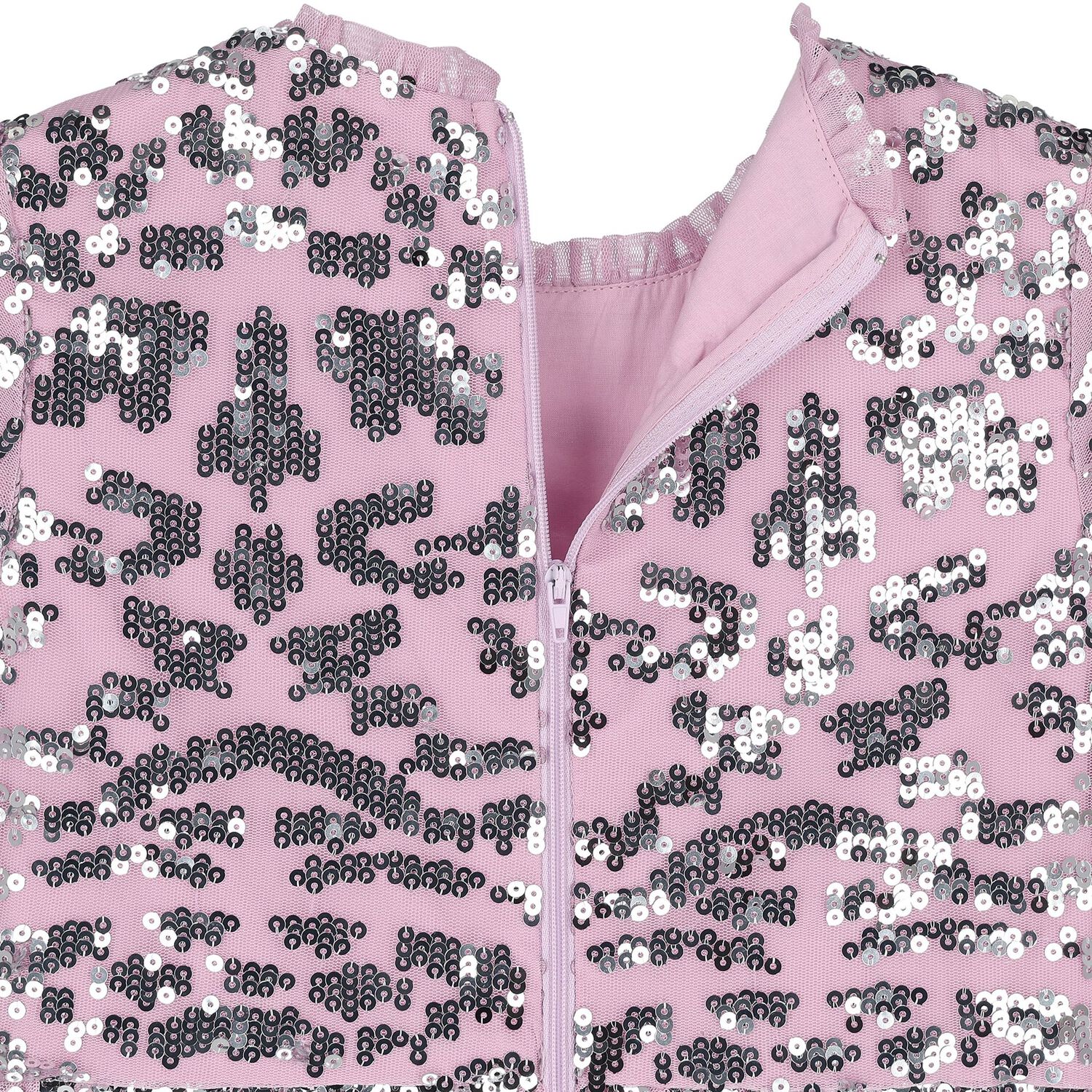 Girls Pink & Silver Sequin Maxi Dress, 2, hi-res