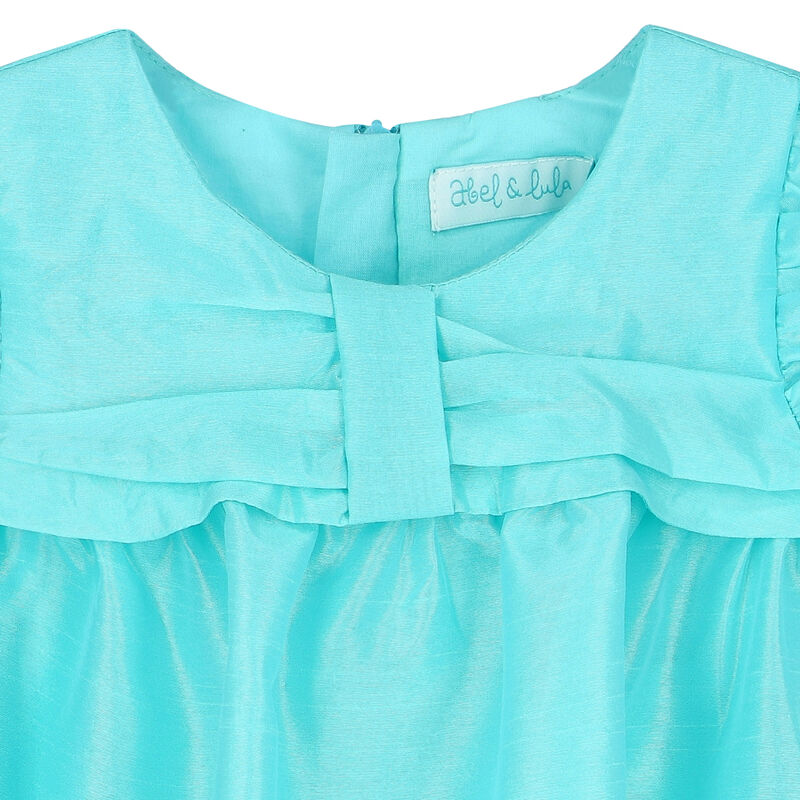 Baby Girls Blue Ruffled Dress, 1, hi-res image number null