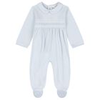 Baby Boys Blue Smocked Babygrow Gift Set, 1, hi-res